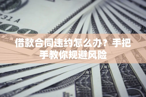 武汉借款合同违约怎么办？手把手教你规避风险