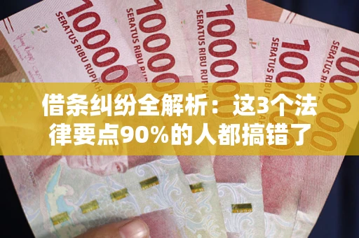 武汉借条纠纷全解析：这3个法律要点90%的人都搞错了
