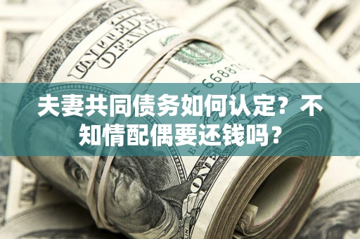 武汉夫妻共同债务如何认定？不知情配偶要还钱吗？