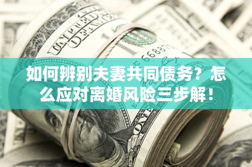 武汉如何辨别夫妻共同债务？怎么应对离婚风险三步解！