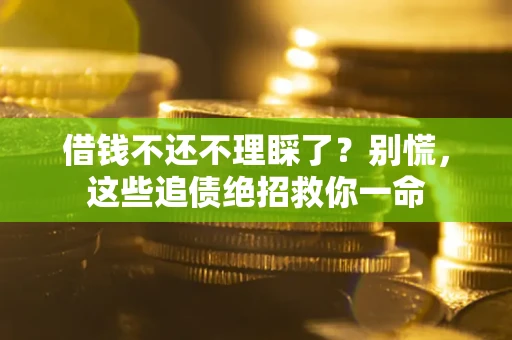 武汉借钱不还不理睬了？别慌，这些追债绝招救你一命