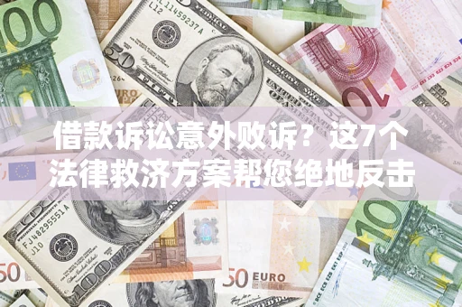 武汉借款诉讼意外败诉？这7个法律救济方案帮您绝地反击！
