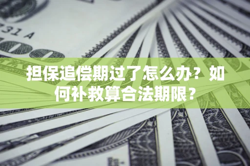 武汉担保追偿期过了怎么办？如何补救算合法期限？