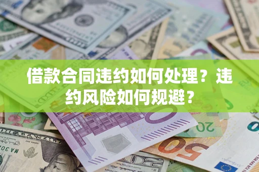 武汉借款合同违约如何处理？违约风险如何规避？
