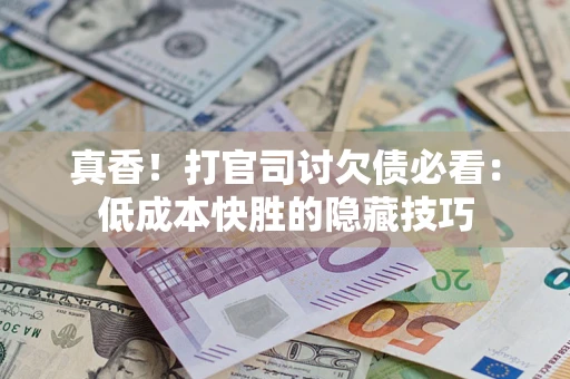 武汉真香！打官司讨欠债必看：低成本快胜的隐藏技巧