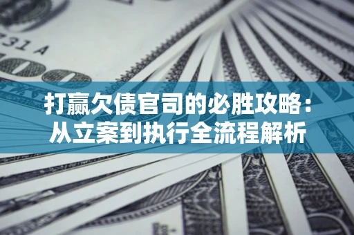 武汉打赢欠债官司的必胜攻略：从立案到执行全流程解析