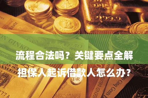 武汉

担保人起诉借款人怎么办？流程合法吗？关键要点全解析