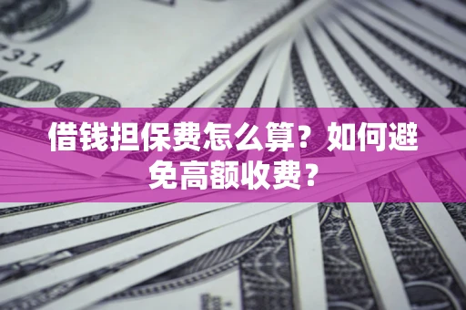 武汉借钱担保费怎么算？如何避免高额收费？