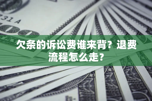 武汉欠条的诉讼费谁来背？退费流程怎么走？