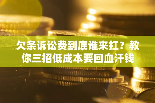 武汉欠条诉讼费到底谁来扛？教你三招低成本要回血汗钱